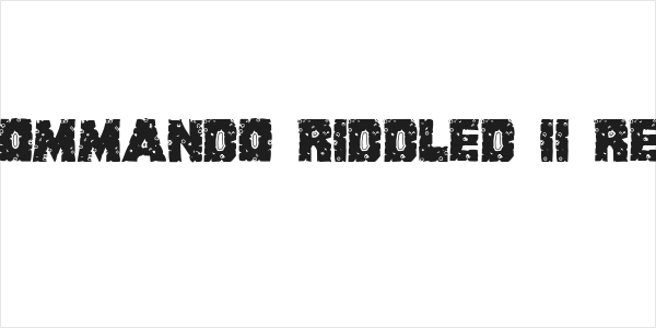 King Commando Riddled II Regular Logo