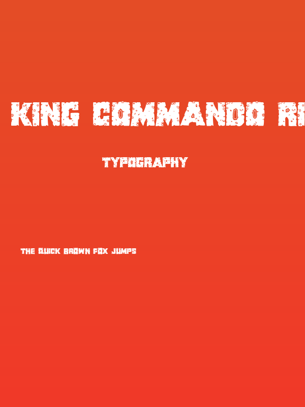King Commando Riddled II Regular Poster