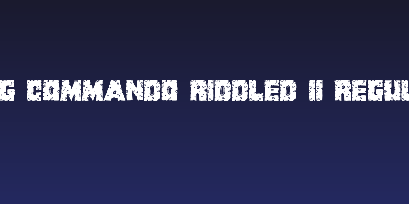 King Commando Riddled II Regular Social Header