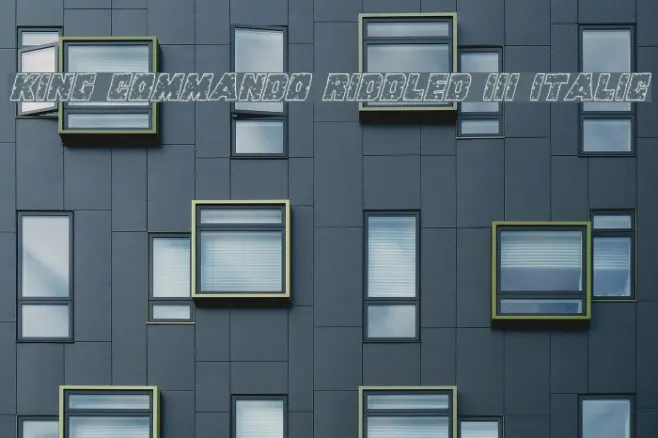 King Commando Riddled III Italic Example 2