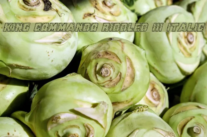 King Commando Riddled III Italic Example 3