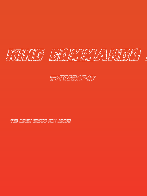 King Commando Riddled III Italic Poster