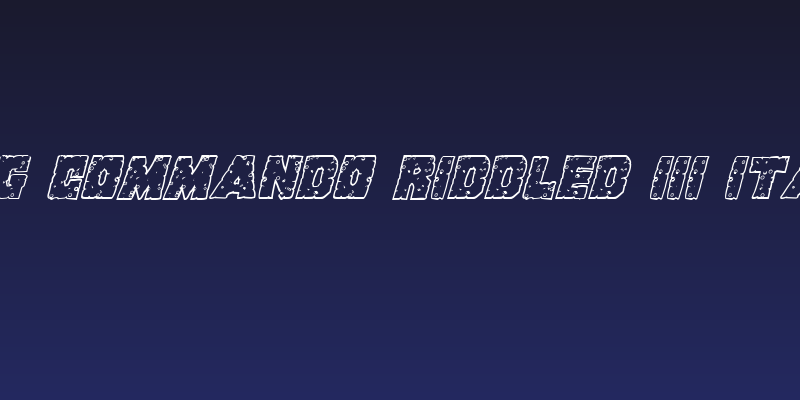 King Commando Riddled III Italic Social Header