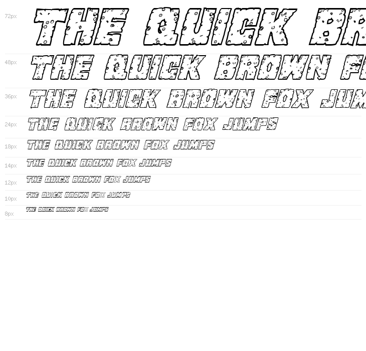 King Commando Riddled III Italic Waterfall