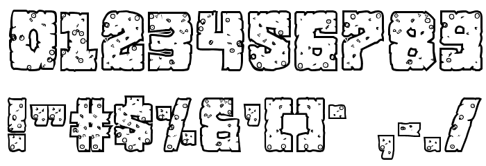 King Commando Riddled III Regular Font OTHER CHARS