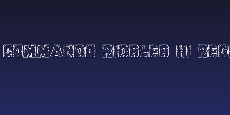 King Commando Riddled III Regular Social Header