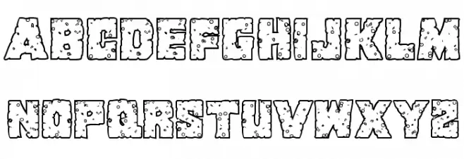 King Commando Riddled III Regular 字体 小写
