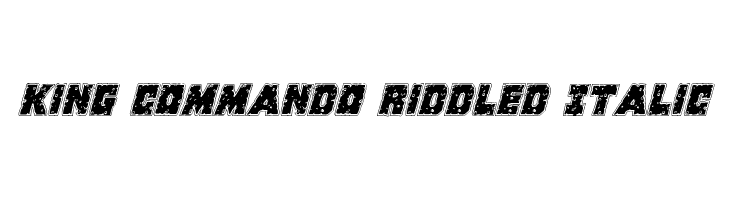 King Commando Riddled Italic Font