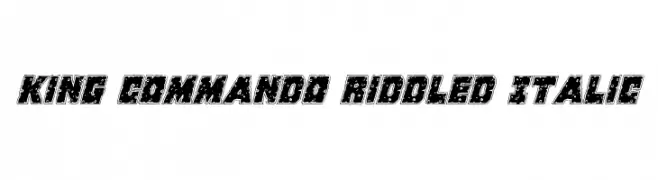 King Commando Riddled Italic  Frei Schriftart Herunterladen