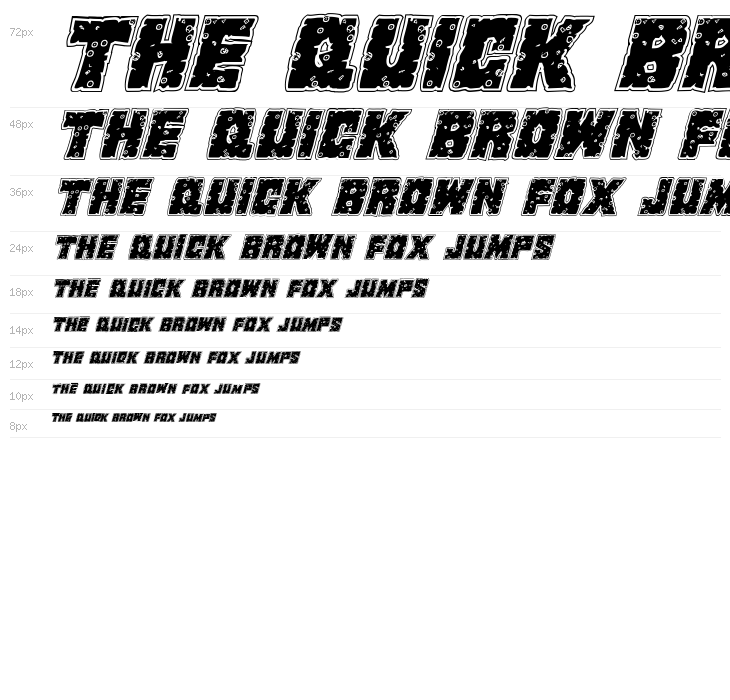 King Commando Riddled Italic Waterfall