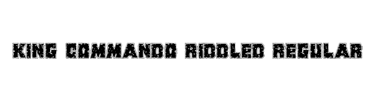 King Commando Riddled Regular  font caratteri gratis