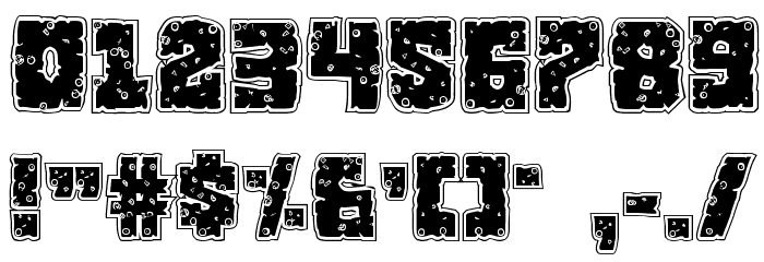 King Commando Riddled Regular Font OTHER CHARS