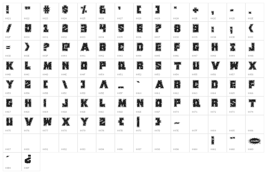 King Commando Riddled Regular Character Map