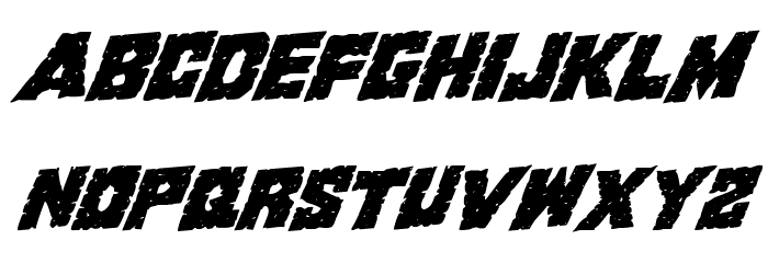 King Commando Rotalic Font LOWERCASE
