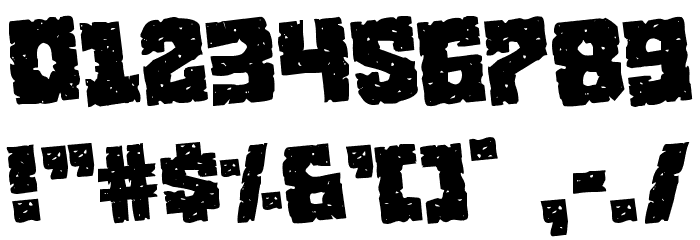 King Commando Rotate Regular Font OTHER CHARS