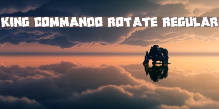 King Commando Rotate Regular Font examples