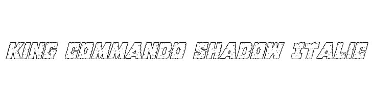 King Commando Shadow Italic Font