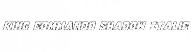 King Commando Shadow Italic  नि: शुल्क फ़ॉन्ट्स डाउनलोड