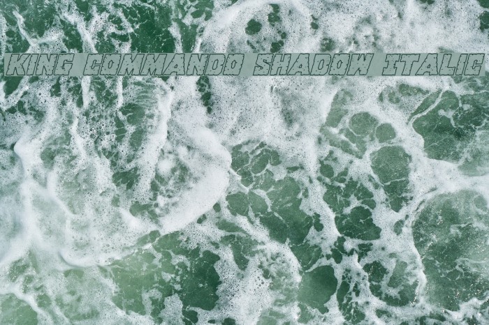 King Commando Shadow Italic Font examples