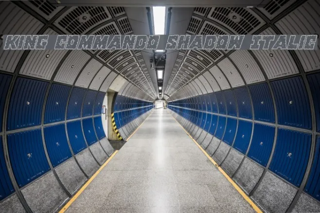 King Commando Shadow Italic Example 2