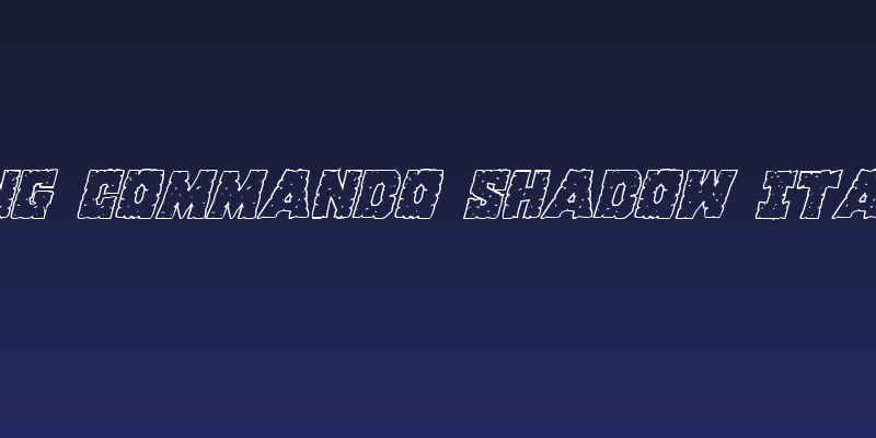 King Commando Shadow Italic Social Header