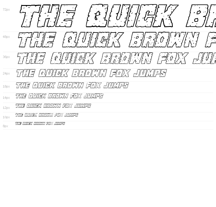 King Commando Shadow Italic Waterfall