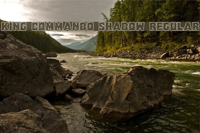 King Commando Shadow Regular Font examples