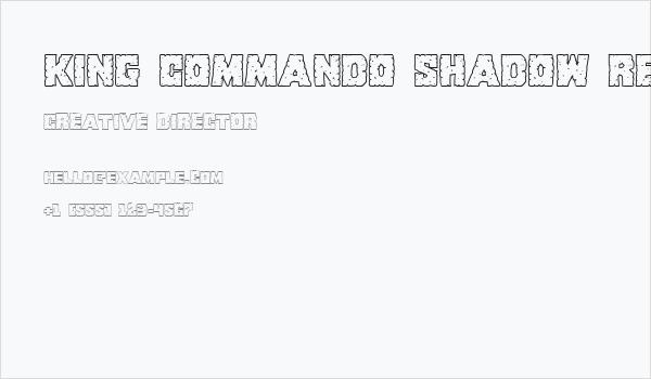 King Commando Shadow Regular Business Card