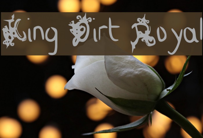 King Dirt Royal Font examples