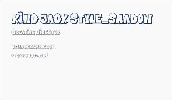King Jack Style_Shadow Business Card