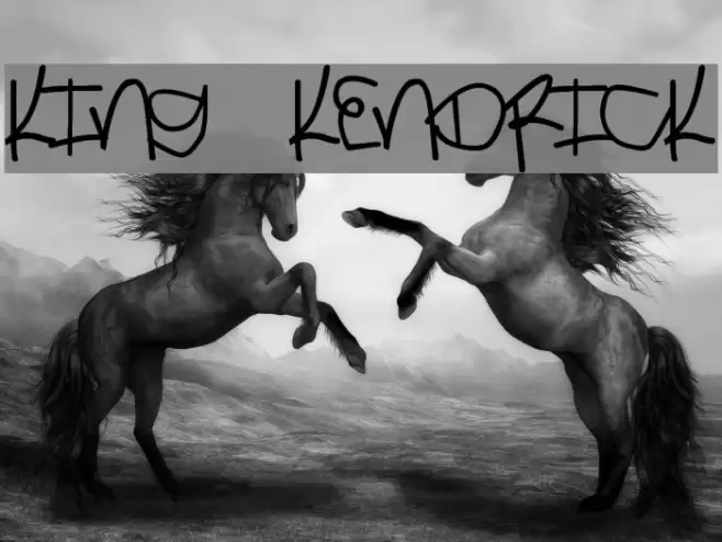 King Kendrick Font examples