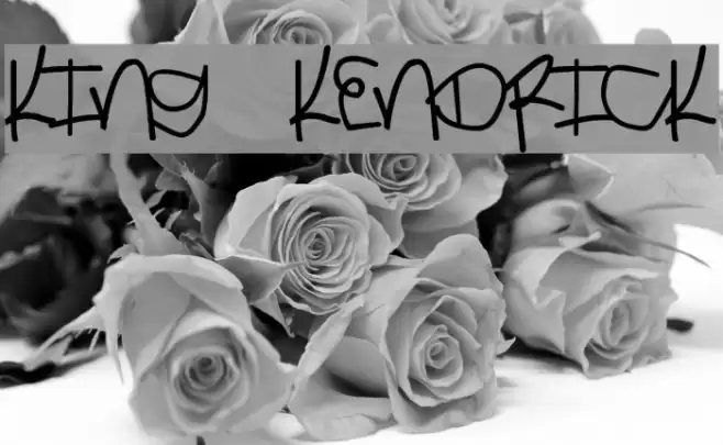 King Kendrick Font examples