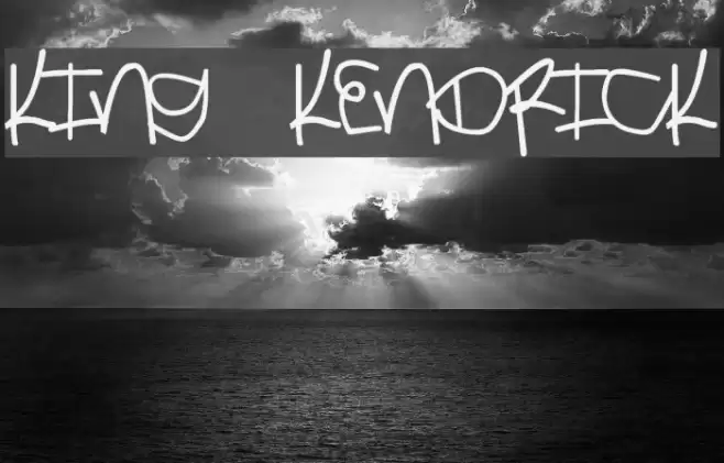 King Kendrick Font examples