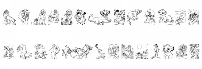 King Lion خط أحرف كبيرة
