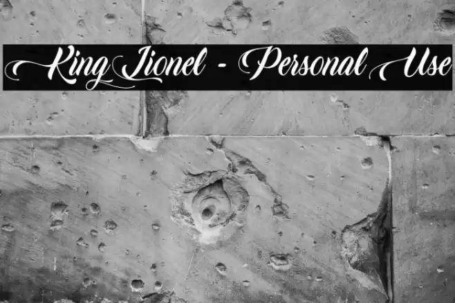 King Lionel - Personal Use Font examples
