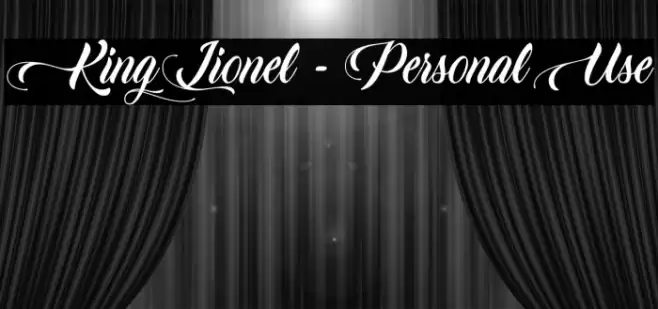King Lionel - Personal Use Font examples