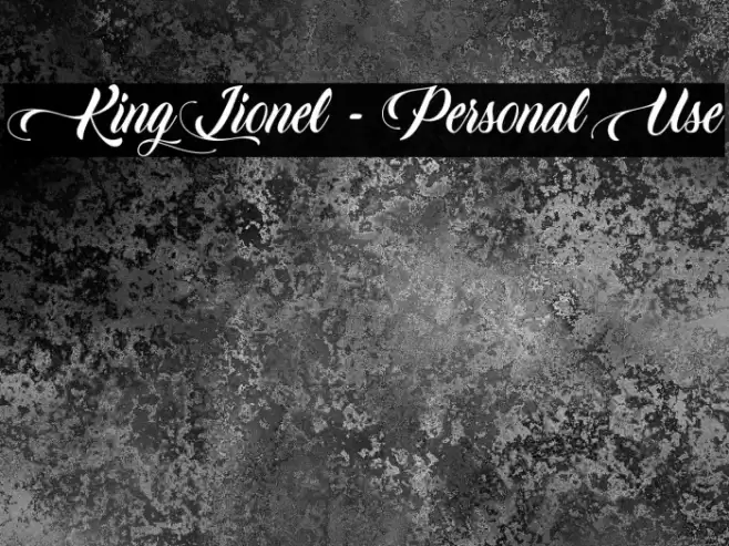 King Lionel - Personal Use Font examples
