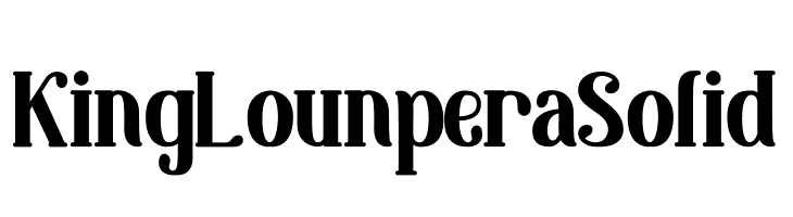 King Lounpera Solid  Fuentes Gratis Descargar