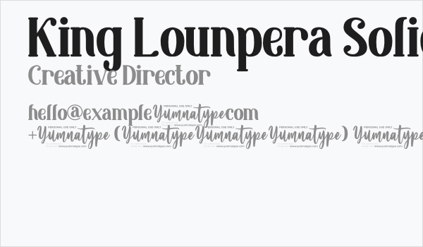 King Lounpera Solid Business Card