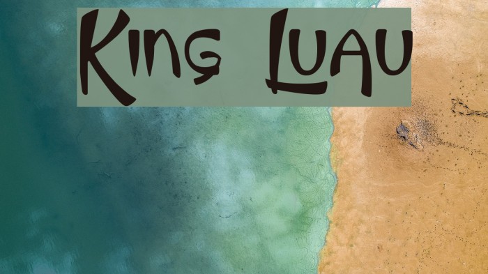 King Luau Font examples