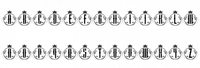 King Monogram Fuentes MAYÚSCULAS