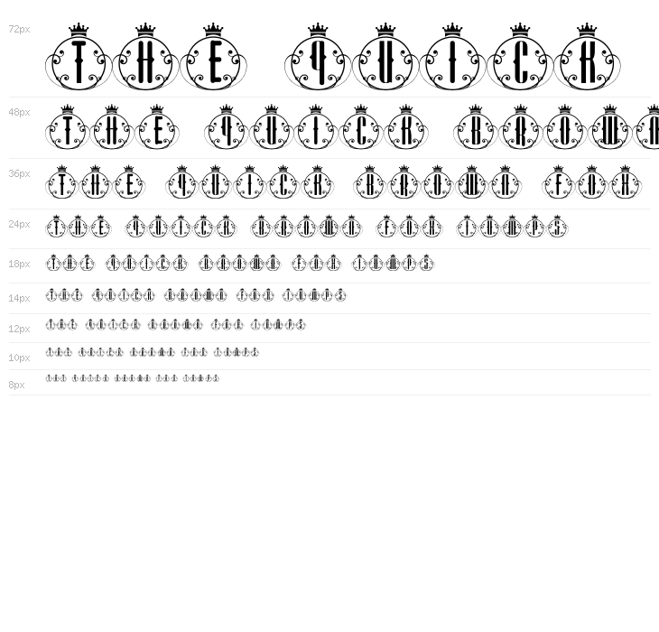 King Monogram Waterfall