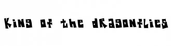 King Of The Dragonflies  Descarca Fonturi Gratis