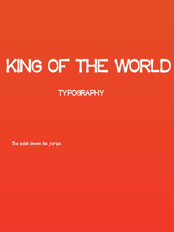 King Of The World Poster