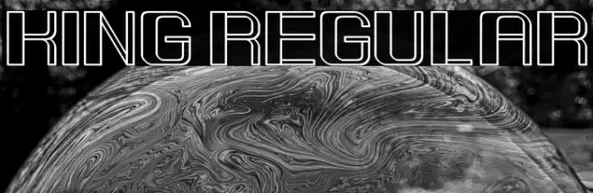 King Regular Font examples