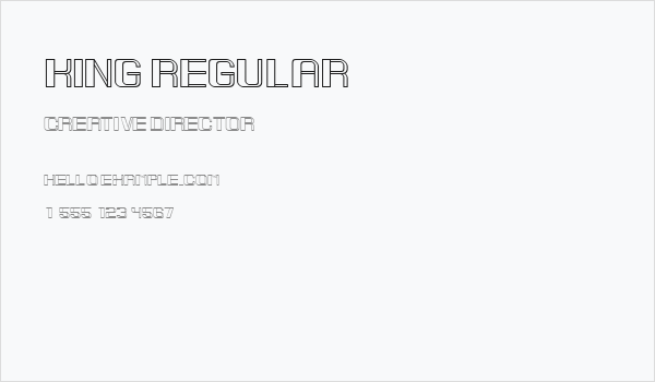 King Regular Business Card