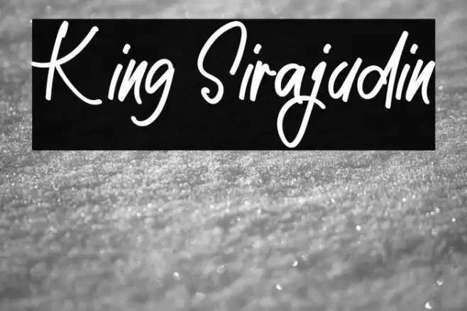 King Sirajudin Font examples