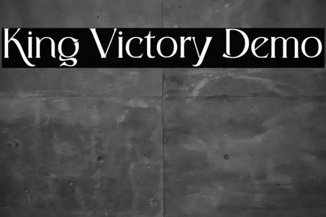 King Victory Demo Font examples