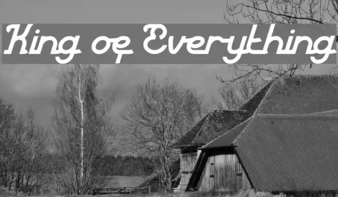 King of Everything Font examples