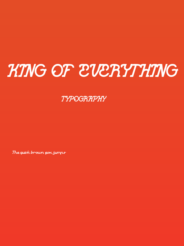 King of Everything Poster